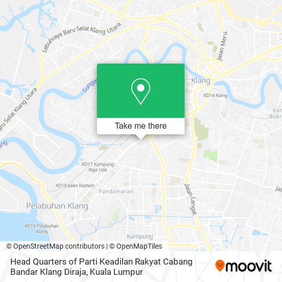 Peta Head Quarters of Parti Keadilan Rakyat Cabang Bandar Klang Diraja