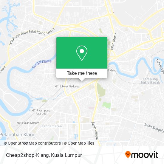 Peta Cheap2shop-Klang