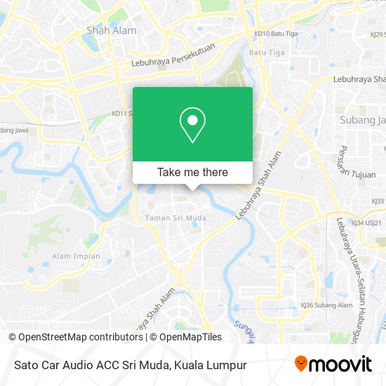 Sato Car Audio ACC Sri Muda map