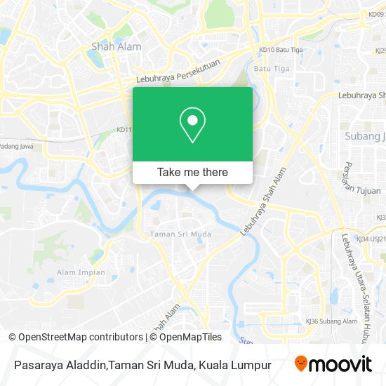 Peta Pasaraya Aladdin,Taman Sri Muda