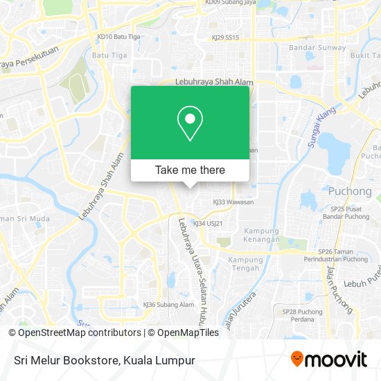 Sri Melur Bookstore map