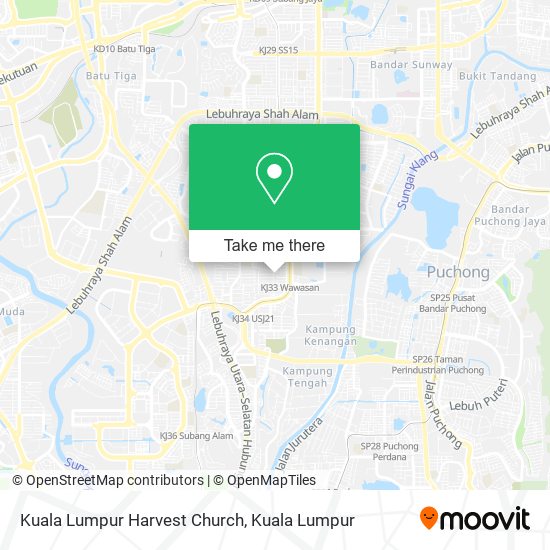 Kuala Lumpur Harvest Church map