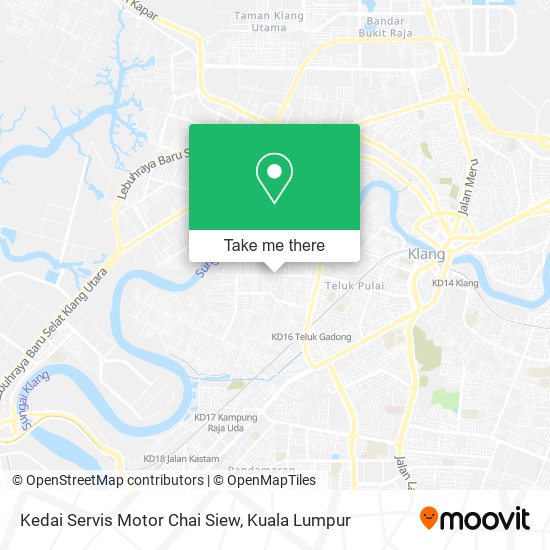 Kedai Servis Motor Chai Siew map