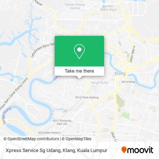 Xpress Service Sg Udang, Klang map