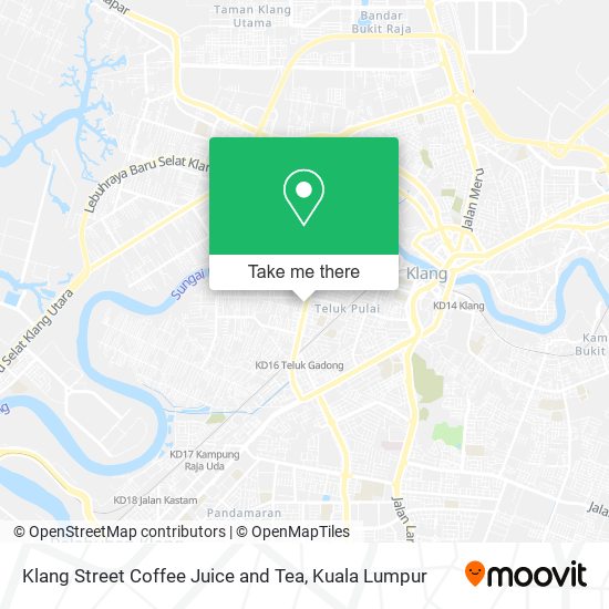 Klang Street Coffee Juice and Tea map