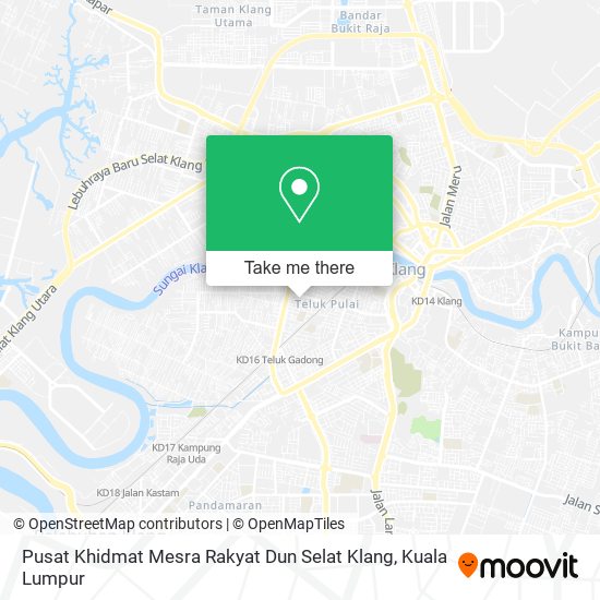 Peta Pusat Khidmat Mesra Rakyat Dun Selat Klang