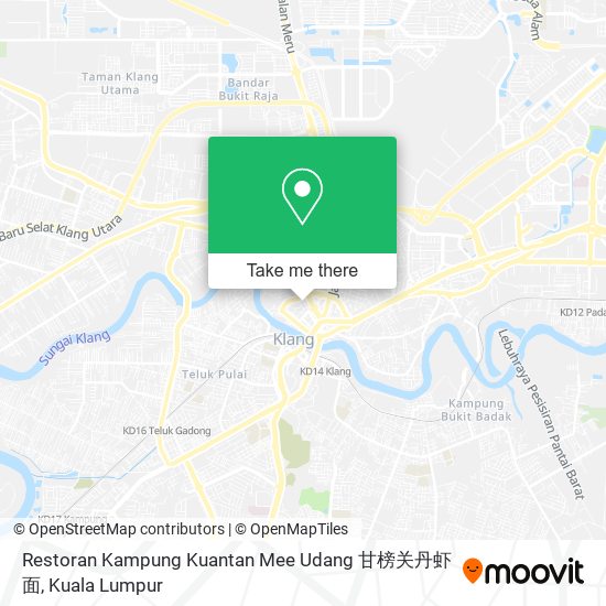 Peta Restoran Kampung Kuantan Mee Udang 甘榜关丹虾面