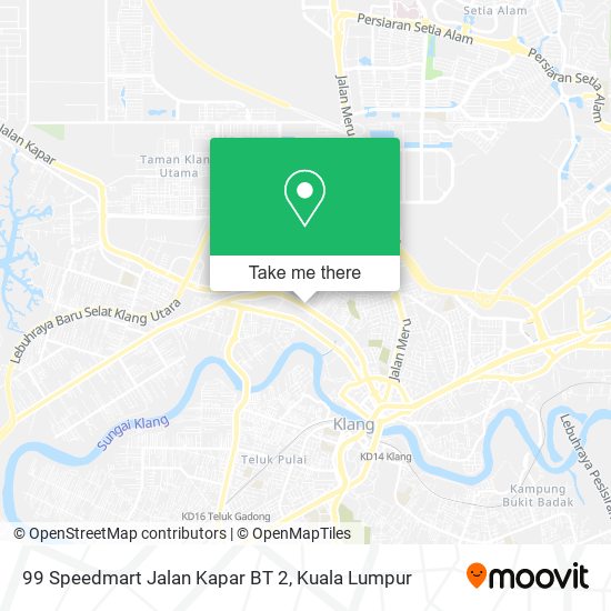 99 Speedmart Jalan Kapar BT 2 map