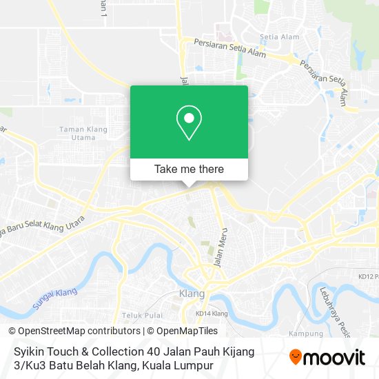 Syikin Touch & Collection 40 Jalan Pauh Kijang 3 / Ku3 Batu Belah Klang map