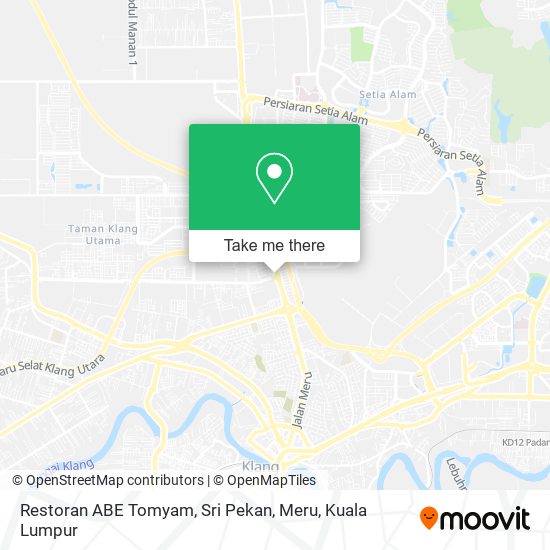 Restoran ABE Tomyam, Sri Pekan, Meru map