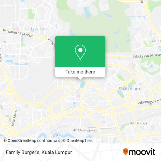 Family Burger's map