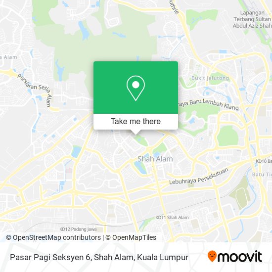 Pasar Pagi Seksyen 6, Shah Alam map