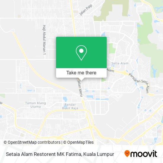 Setaia Alam Restorent MK Fatima map