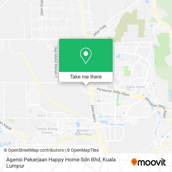 Peta Agensi Pekerjaan Happy Home Sdn Bhd