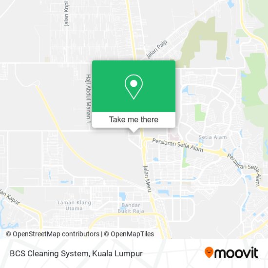 BCS Cleaning System map