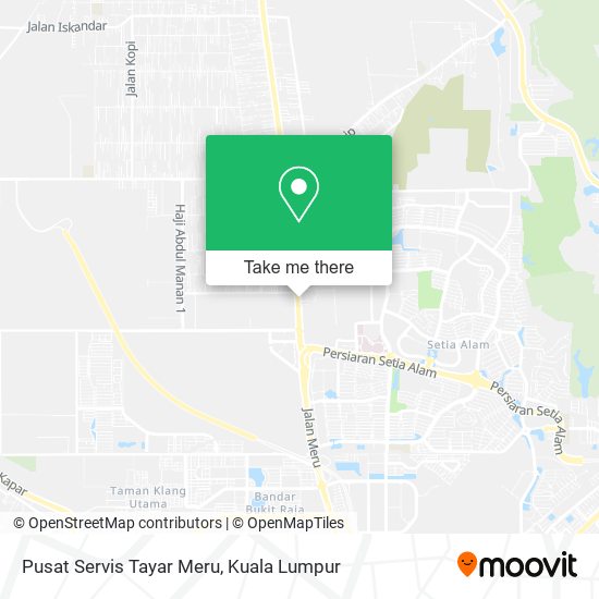 Peta Pusat Servis Tayar Meru