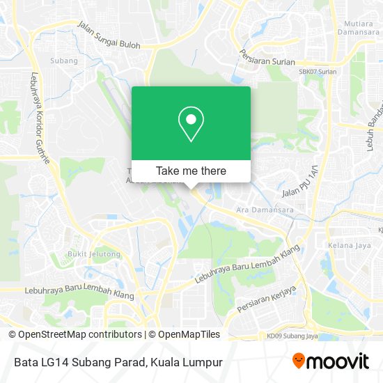 Bata LG14 Subang Parad map