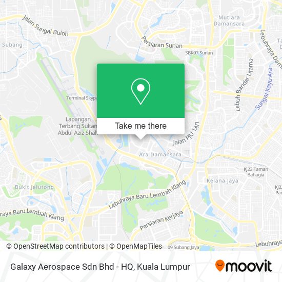 Galaxy Aerospace Sdn Bhd - HQ map