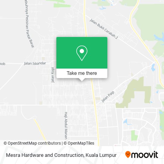 Mesra Hardware and Construction map