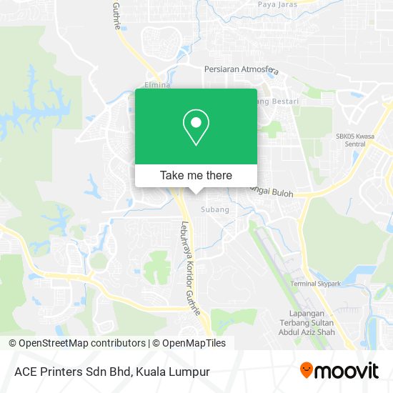 Peta ACE Printers Sdn Bhd