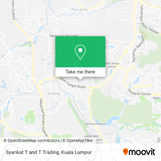 Syarikat T and T Trading map