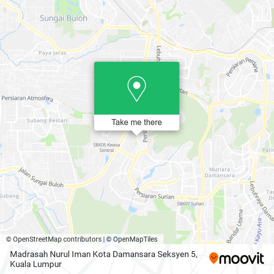 Peta Madrasah Nurul Iman Kota Damansara Seksyen 5