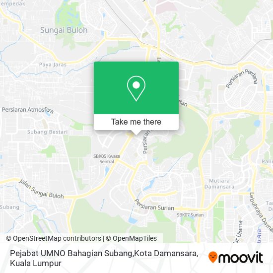 Peta Pejabat UMNO Bahagian Subang,Kota Damansara