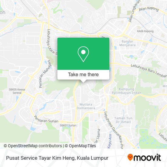 Peta Pusat Service Tayar Kim Heng