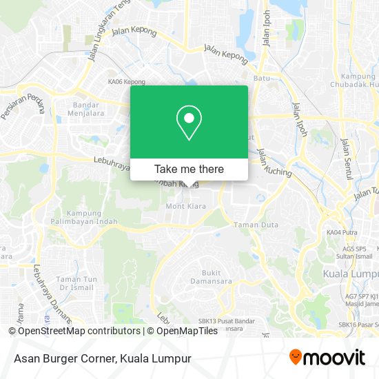 Asan Burger Corner map