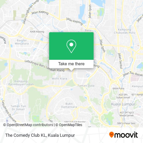 The Comedy Club KL map