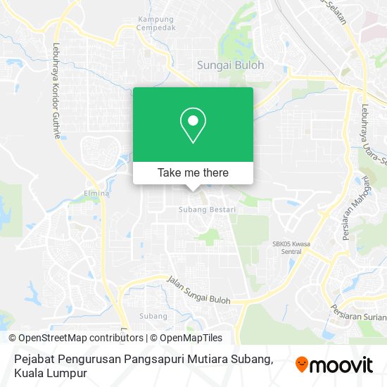 Peta Pejabat Pengurusan Pangsapuri Mutiara Subang