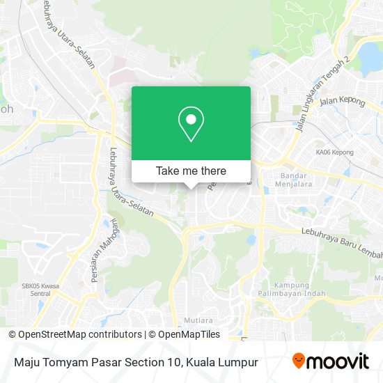 Maju Tomyam Pasar Section 10 map