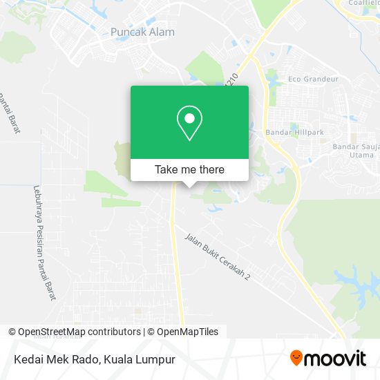 Kedai Mek Rado map