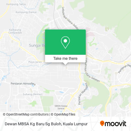 Dewan MBSA Kg Baru Sg Buloh map