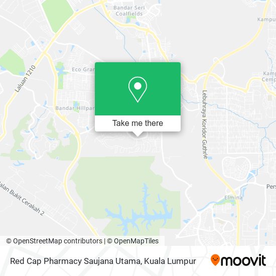 Red Cap Pharmacy Saujana Utama map