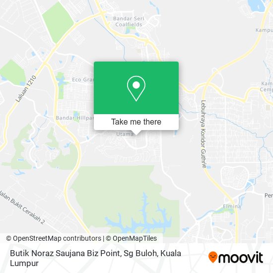 Butik Noraz Saujana Biz Point, Sg Buloh map