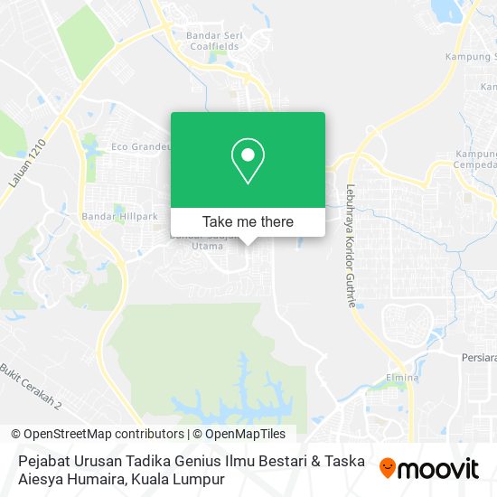 Pejabat Urusan Tadika Genius Ilmu Bestari & Taska Aiesya Humaira map