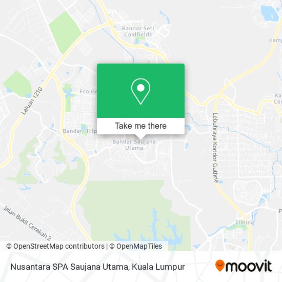 Nusantara SPA Saujana Utama map