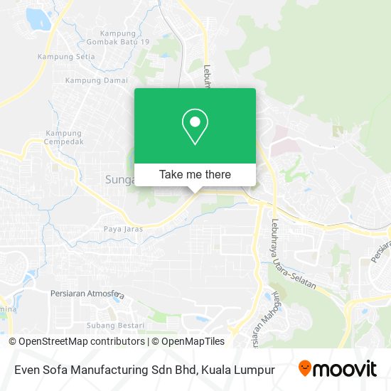 Even Sofa Manufacturing Sdn Bhd map