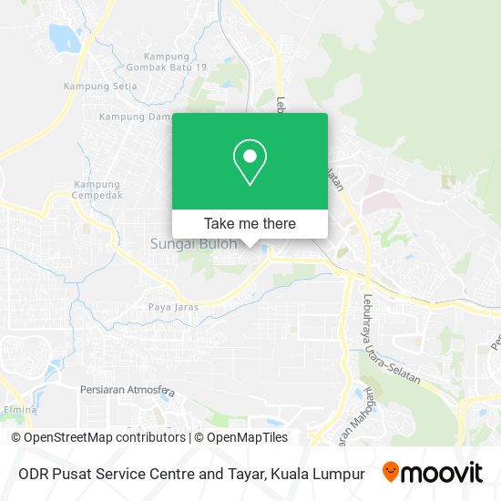 Peta ODR Pusat Service Centre and Tayar