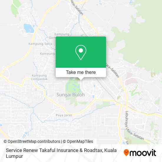 Service Renew Takaful Insurance & Roadtax map