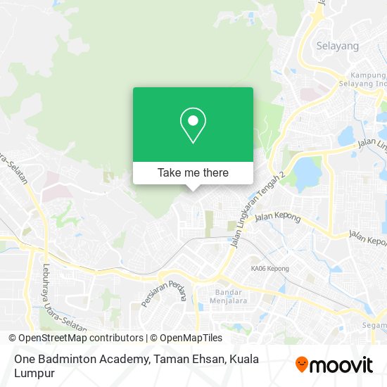 One Badminton Academy, Taman Ehsan map