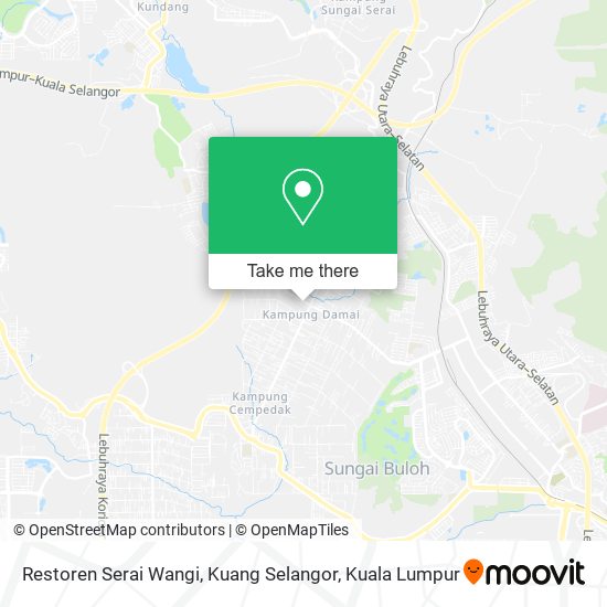 Restoren Serai Wangi, Kuang Selangor map