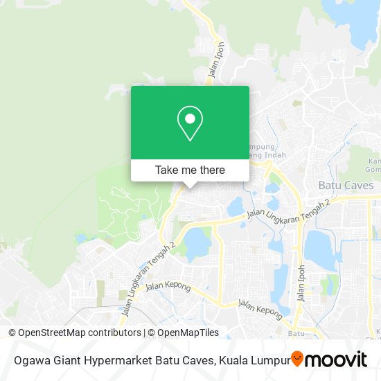 Ogawa Giant Hypermarket Batu Caves map