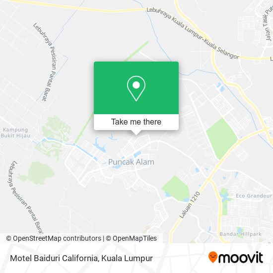 Motel Baiduri California map