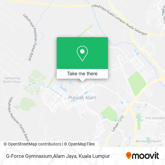 Peta G-Force Gymnasium,Alam Jaya