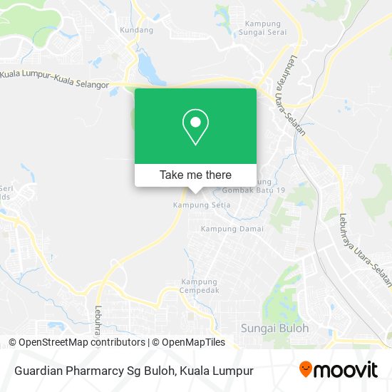 Guardian Pharmarcy Sg Buloh map