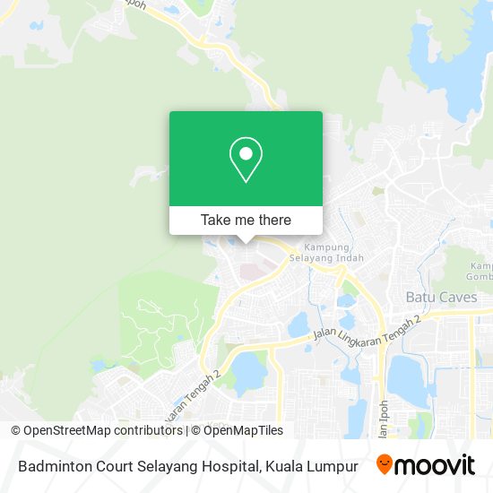 Badminton Court Selayang Hospital map