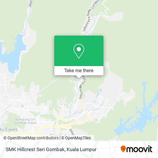 Peta SMK Hillcrest Seri Gombak