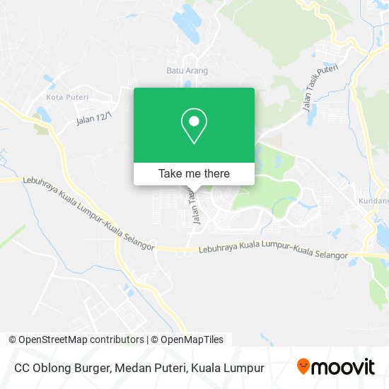 CC Oblong Burger, Medan Puteri map